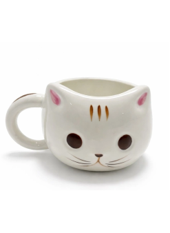 3d Kedi Tasarımlı Kabartmalı Kupa Bardak Alk5030