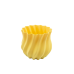 3d Kıvrımlı Sarı Vazo Modern Dekoratif Ev Aksesuarı Şık Tasarım