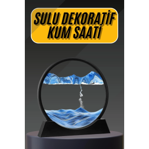 3d Led Işıklı Kum Saati Gece Lambası Hareketli Sulu Kum Saati Dekoratif