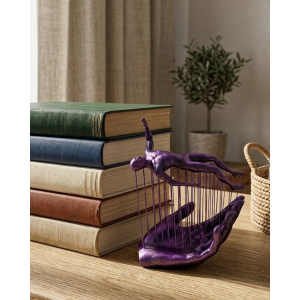 3d Mor İnsan Figürü Dekoratif Duvar Ve Masa Üstü Sanat Objesi