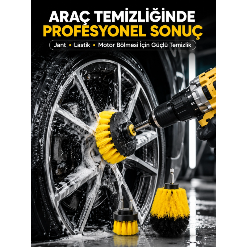 3’lü Matkap Ucu Fırça Takımı Zorlu Kirler İçin 3’lü Matkap Ucu Fırça Takımı Zorlu Kirler İçin
