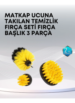 3’lü Matkap Ucu Temizlik Fırçası Seti Çok Amaçlı