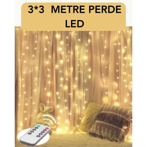 3x3 Metre Perde Led Işık – Parti Ve Bahçe Dekorasyonu