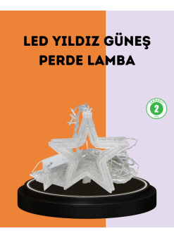 3x3 Metre Yıldız Peri Led Perde Işık Romantik Dekorasyon