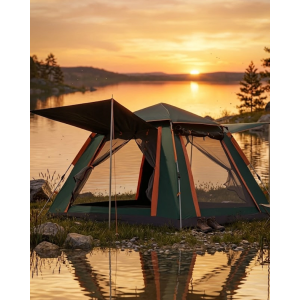 4 5 Kişilik Kamp Çadırı Güneşlikli Suya Dayanıklı Geniş Hacimli Outdoor