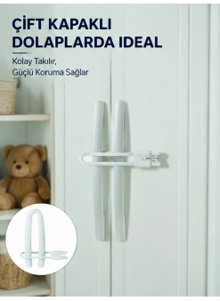 4 Adet Çocuk Güvenlik Dolap Kilidi Dayanıklı Ve Uzun Ömürlü Tasarım Yeni Nesil