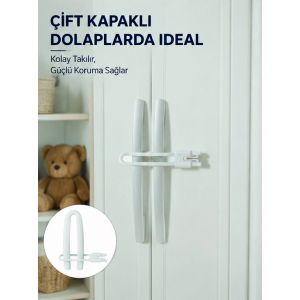 4 Adet Çocuk Güvenlik Dolap Kilidi Dayanıklı Ve Uzun Ömürlü Tasarım Yeni Nesil