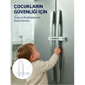 4 Adet Dolap Kapak Kilidi Ev İçi Güvenlik İçin Pratik Koruma Seti Yeni Nesil