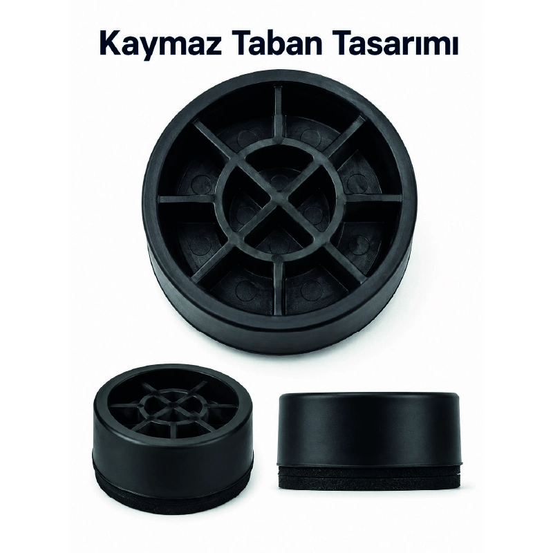4 Adet Kaymaz Çamaşır Makinesi Ayak Altlığı 4 Adet Kaymaz Çamaşır Makinesi Ayak Altlığı