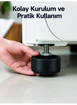 4 Adet Titreşim Önleyici Çamaşır Makinesi Ayak Pedi