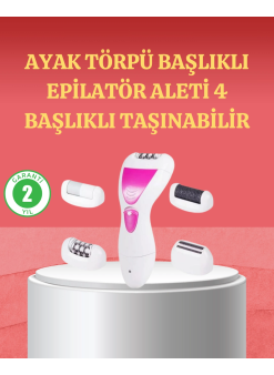 4 Başlıklı Kablosuz Şarjlı Epilasyon Cihazı