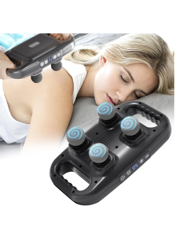 4 Başlıklı Masaj Sı - Ergonomik Derin Doku Sırt Ve Boyun Masaj Aleti Ağrı Ve Sızı Giderici