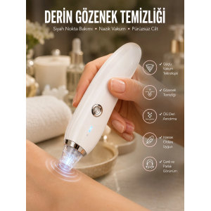 4 Başlıklı Pilli Vakumlu Siyah Nokta Temizleyici Akne Ve Sivilce Önleyici