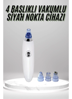 4 Başlıklı Pilli Vakumlu Siyah Nokta Temizleyici Akne Ve Sivilce Önleyici