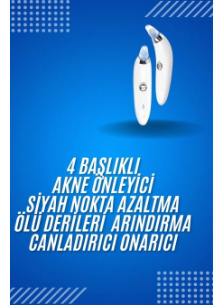 4 Başlıklı Pilli Vakumlu Siyah Nokta Temizleyici Akne Ve Sivilce Önleyici