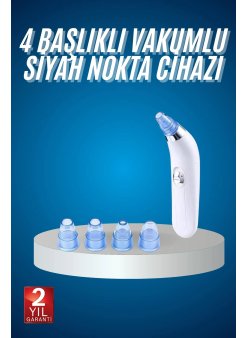 4 Başlıklı Vakumlu Siyah Nokta Ve Yüz Temizleme Cihazı