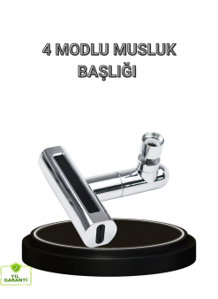 4 Fonksiyonlu Musluk Başlığı 360 Derece Dönebilen Ve Su Tasarruflu