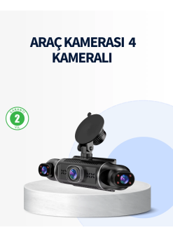 4 Kameralı Araç İçi Kamera 1080p Gps Takip Wifi Gece Görüşlü