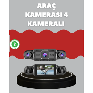 4 Kameralı Araç Kayıt Cihazı Full Hd Park İzleme Gece Görüş