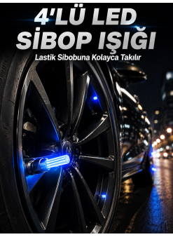 4'lü Araç Sibop Led Işığı Otomatik Açılan Lastik Işığı Seti