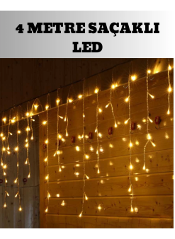 4 Metre Şelale Led Işık Perdesi Dekoratif
