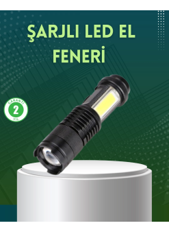 4 Modlu Usb Şarjlı Led El Feneri Kamp Ve Outdoor
