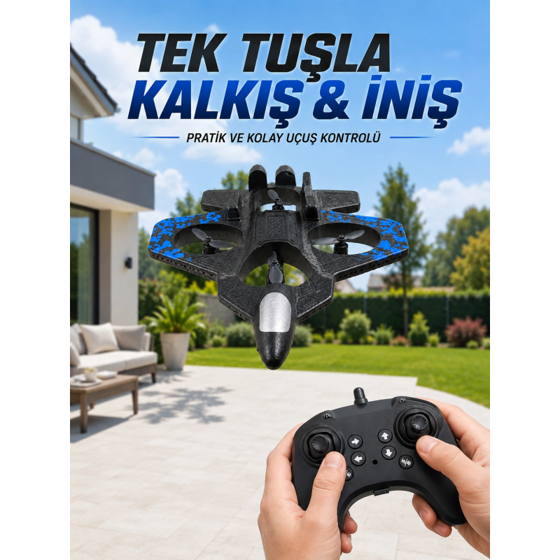 4 Pervaneli Jet Uçak Drone Uzaktan Kumandalı 360° Takla Renkli Işıklı Dengeli Uçuş 4 Pervaneli Jet Uçak Drone Uzaktan Kumandalı 360° Takla Renkli Işıklı Dengeli Uçuş