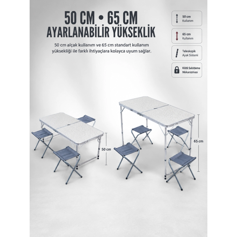 4 Sandalyeli Katlanabilir Kamp Masası Portatif Bahçe Kamp Ve Piknik Masa Seti 4 Sandalyeli Katlanabilir Kamp Masası Portatif Bahçe Kamp Ve Piknik Masa Seti