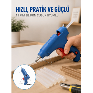 40w Sıcak Silikon Tabancası 5 Silikon Hediyeli Dayanıklı Tasarım Yeni Nesil