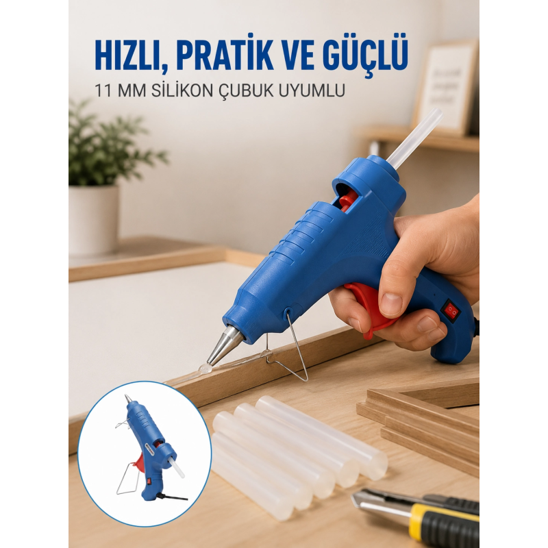 40w Sıcak Silikon Tabancası 5 Silikon Hediyeli Dayanıklı Tasarım Yeni Nesil 40w Sıcak Silikon Tabancası 5 Silikon Hediyeli Dayanıklı Tasarım Yeni Nesil