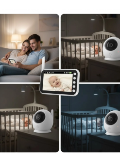 4.5 İnç Ekranlı Gece Görüşlü Bebek Kamerası Ve Monitörü