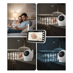 4.5 İnç Ekranlı Gece Görüşlü Bebek Kamerası Ve Monitörü