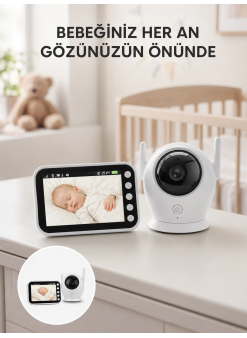 4.5 İnç Ekranlı Gece Görüşlü Bebek Kamerası Ve Monitörü Yeni Nesil