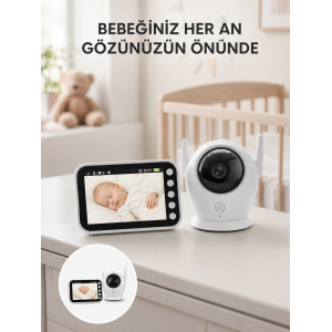 4.5 İnç Ekranlı Gece Görüşlü Bebek Kamerası Ve Monitörü Yeni Nesil
