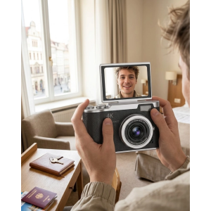 48 Mp 4k Dijital Kamera 8x Zoom Ve 180 Derece Ekran Yeni Başlayanlar İçin Uygun