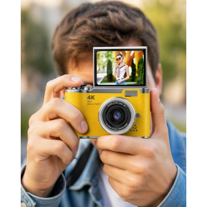 48 Mp 4k Dijital Kamera Flip Ekranlı Vlog Selfie Çekim Profesyonel Fotoğraf Makinesi