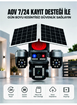 4g Sım Kartlı Uzaktan İzlemeli Akıllı Güvenlik Kamerası Çift Yönlü Ses