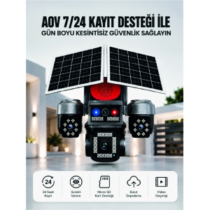 4g Sım Kartlı Uzaktan İzlemeli Akıllı Güvenlik Kamerası Çift Yönlü Ses