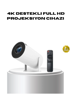 4k Destekli Full Hd Projeksiyon Cihazı – 130 İnç Geniş Ekran, Wifi Ve Hdmı Bağlantılı