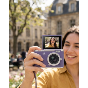 4k Dijital Kamera 48 Mp Flip Ekran Vlog Ve Fotoğraf Makinesi