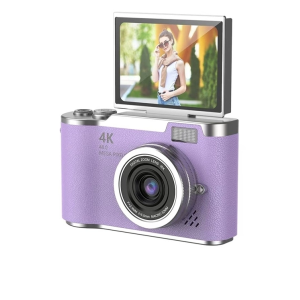 4k Dijital Retro Video Kamera 48mp 18x Zoom Flaşlı (32gb) Kart Dijital Vlog Fotoğraf  Makinesi Türkçe