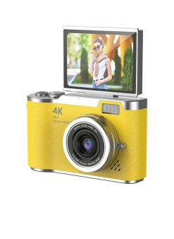4k Dijital Retro Video Kamera 48mp 18x Zoom Flaşlı (32gb) Kart Dijital Vlog Fotoğraf  Makinesi Türkçe