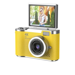 4k Dijital Retro Video Kamera 48mp 18x Zoom Flaşlı (32gb) Kart Dijital Vlog Fotoğraf  Makinesi Türkçe