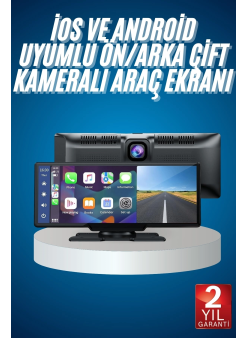 4k Ultra Araç İçi Ön Ve Arka Kameralı Ekran Hd 2 Kameralı Torpido Üstü Araç Multimedya