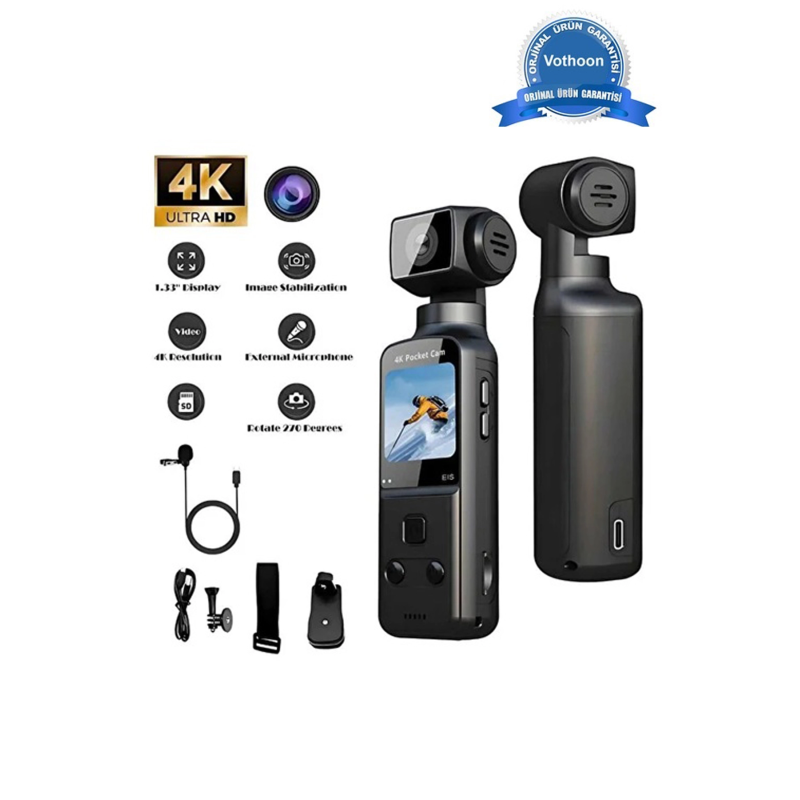 4k Ultra Hd 270° Döndürülebilir Su Geçirmez Wifi Vlog Spor Ve Aksiyon Kamerası 4k Ultra Hd 270° Döndürülebilir Su Geçirmez Wifi Vlog Spor Ve Aksiyon Kamerası