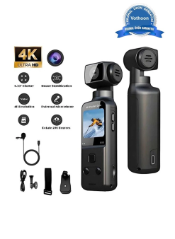4k Ultra Hd 270° Döndürülebilir Su Geçirmez Wifi Vlog Spor Ve Aksiyon Kamerası