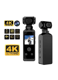 4k Ultra Hd Aksiyon Kamerası 270° Geniş Açı Döner Klips Su Geçirmez Kılıf Wifi Kamera