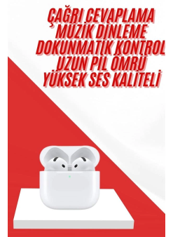 4.nesil Bluetooth Kulaklık Yüksek Ses Kaliteli Dokunmatik Kontrol Özellikli