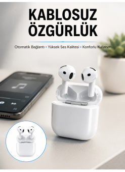 4.nesil Bluetooth Kulaklık Yüksek Ses Kaliteli Dokunmatik Kontrol Özellikli Yeni Nesil