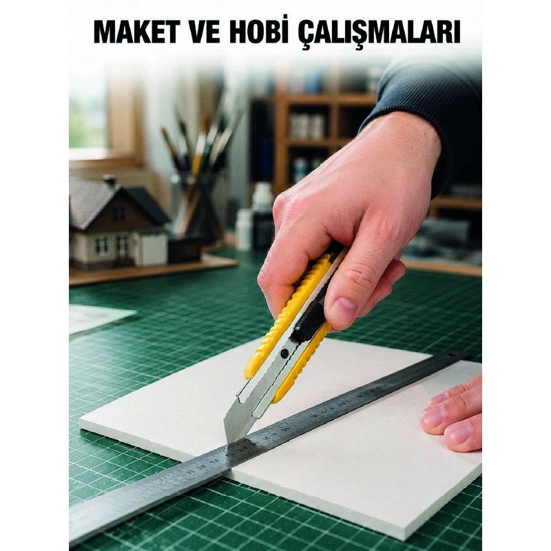 5 Adet Metal Falçata Seti Ergonomik Saplı Çelik Maket Bıçağı Koli Ambalaj Pvc Kesici 5 Adet Metal Falçata Seti Ergonomik Saplı Çelik Maket Bıçağı Koli Ambalaj Pvc Kesici